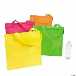 Brand new 🔥 15" x 17" Large Bright Neon Nonwoven Tote Bags - 12 Pc. 😀