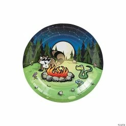 Buy ❤️ Camp Adventure Raccoon & Snake Paper Dessert Plates - 8 Ct. ✨