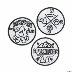 Buy 👏 Color Your Own Iron-On Camp Patches - 12 Pc. 🔥