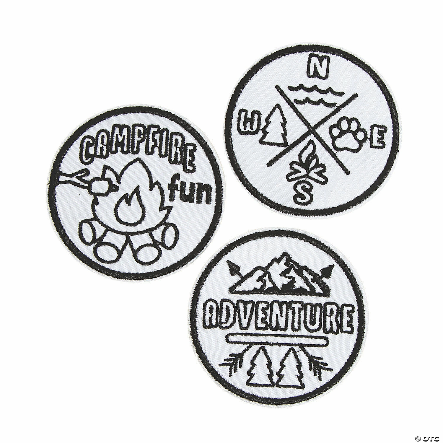 Buy ๐ Color Your Own Iron-On Camp Patches - 12 Pc. ๐ฅ