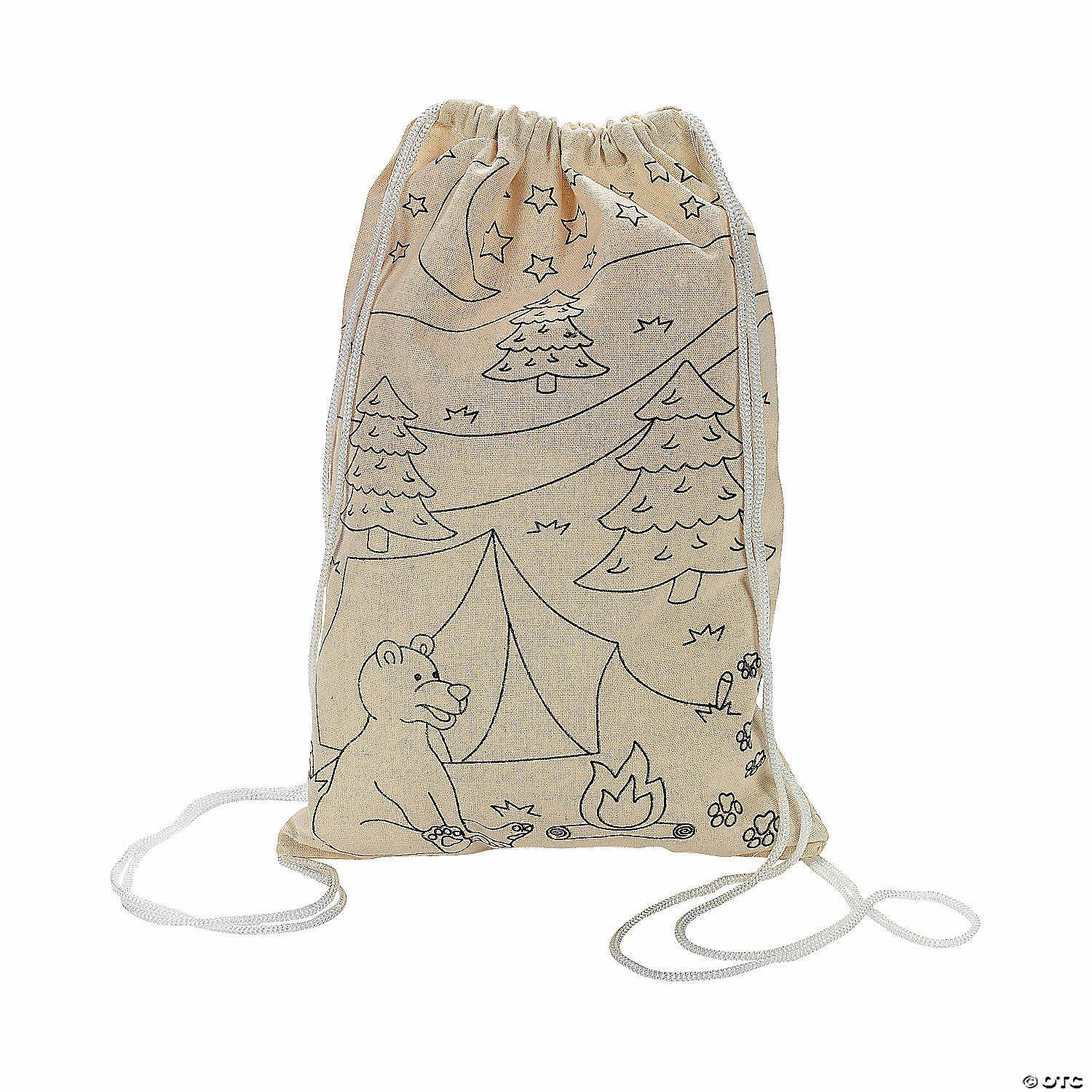 Coupon 🎁 Color Your Own Medium Camp Canvas Drawstring Bags - 12 Pc. ⭐ - Image 2
