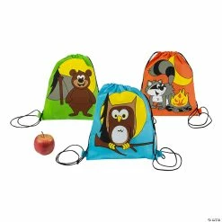 Buy 🥰 Medium Camp Adventure Drawstring Bags - 12 Pc. 🤩