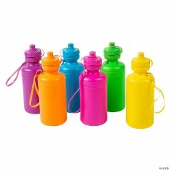 Discount 💯 Neon Plastic Water Bottles - 12 Pc. 🎁
