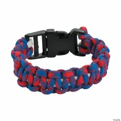 Cheapest 🎁 Red, White & Blue Paracord Bracelet Craft Kit - Makes 12 😉