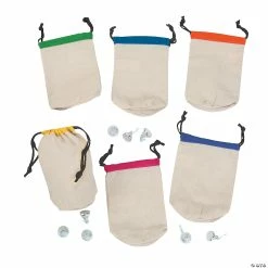 Best Sale 🤩 Small Canvas Drawstring Bags with Bright Trim 🧨
