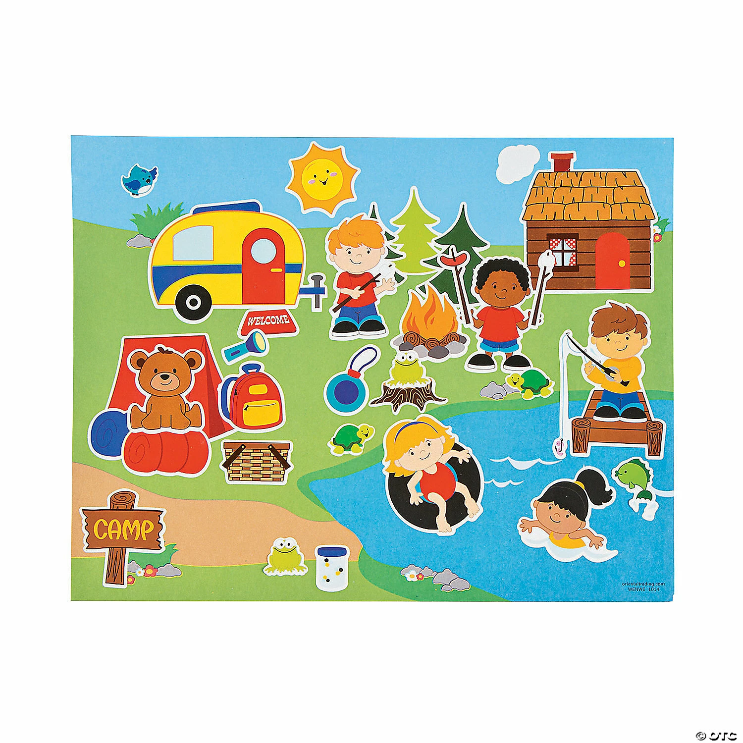 Flash Sale π₯ Summer Camp Sticker Scenes - 12 Pc. β¨