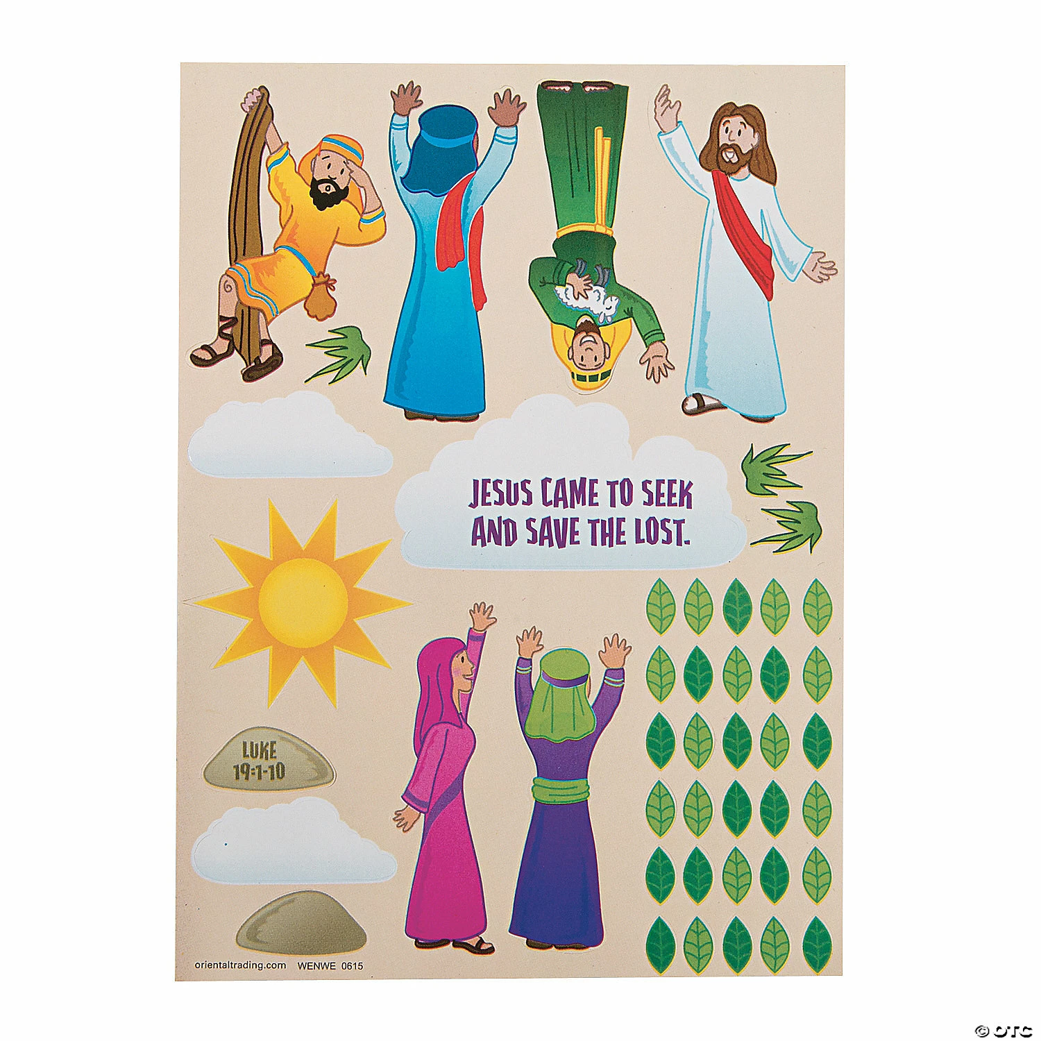 Cheapest ๐ Zacchaeus Mini Sticker Scenes - 24 Pc. โ๏ธ - Image 3
